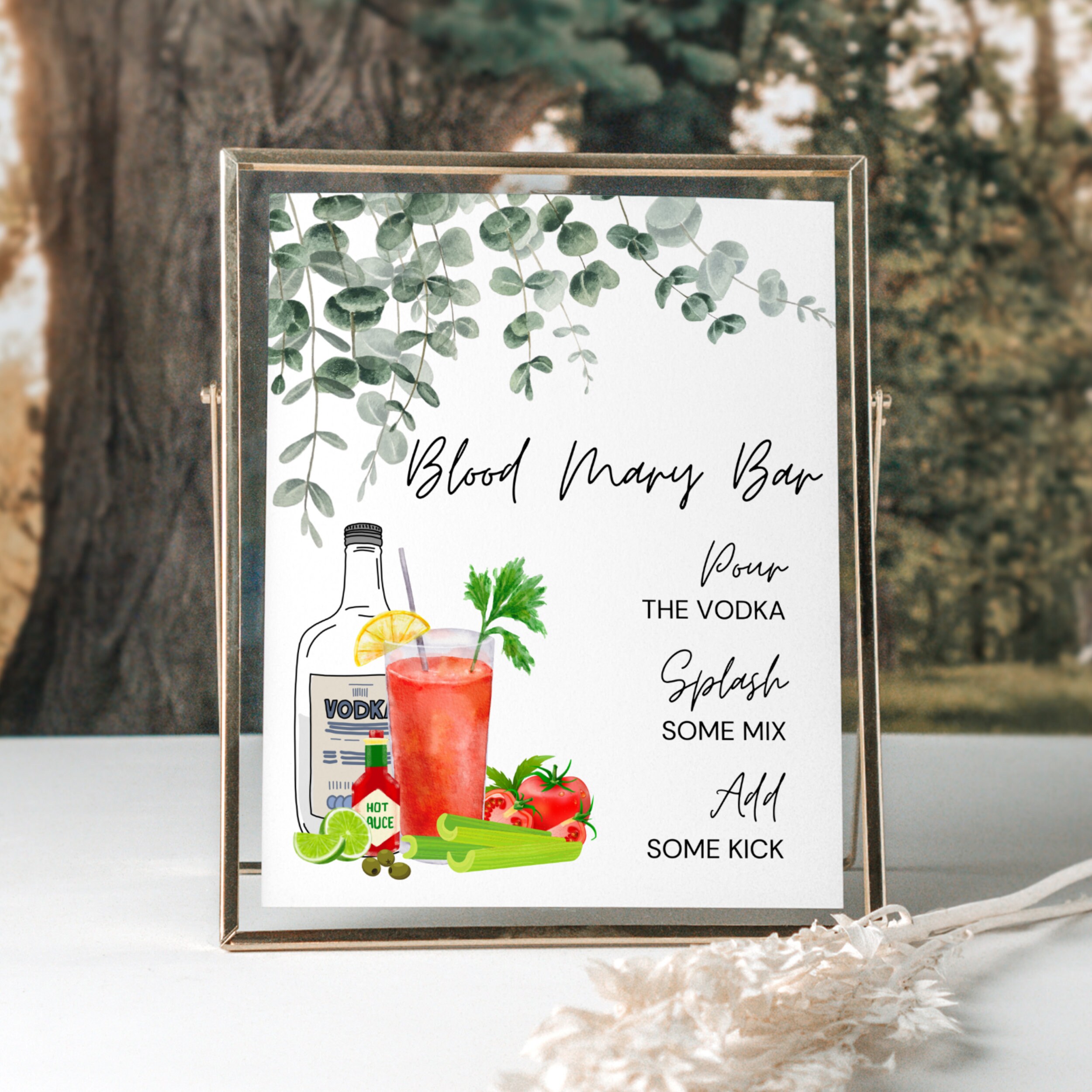Bloody Mary Bar Sign Bloody Mary Instant Download Sign - Etsy