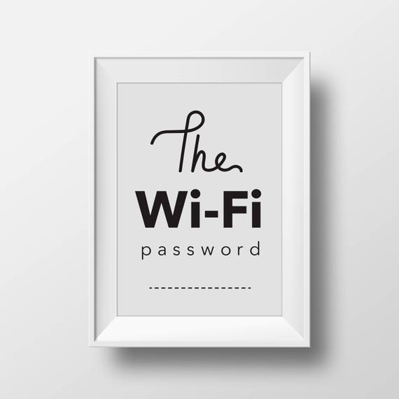 Wifi Password Poster Printable Guest Wifi Poster Download | Etsy