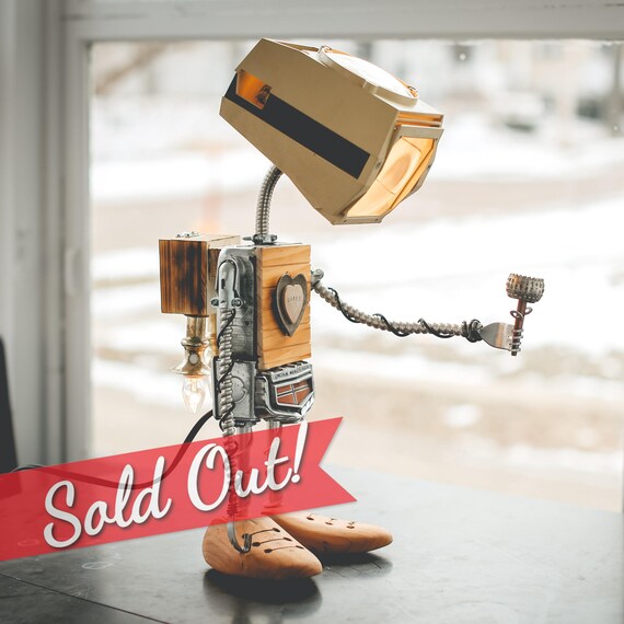 SOLD OUT** SorryBot "Fast Eddy" Robot Lamp with Rocket Pack