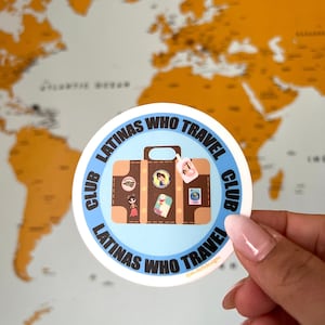 Latinas who travel club vinyl club gestanste sticker