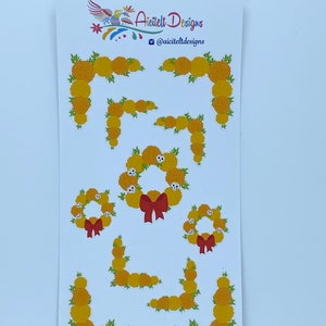 Marigold/ Cempazuchitl single Pages planner sticker