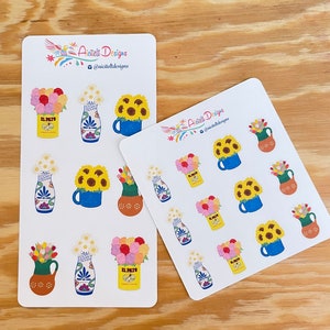 Flores y vases Einzelseiten Sticker