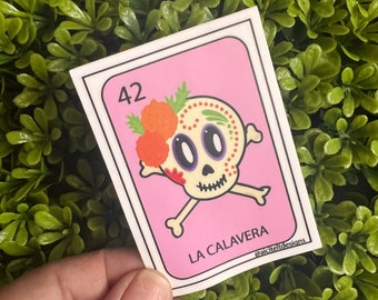 La calavera Lotería カード ダイカット ビニール ステッカー