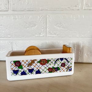 Floral talavera  tape dispenser