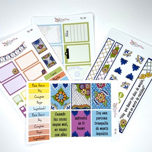 Talavera de Colores  kit planners stickers