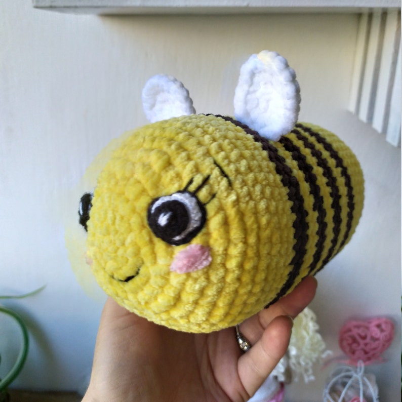 Plushie Crochet Bee Pillow. Fluffy and Soft Bumblebee. Bee | Etsy
