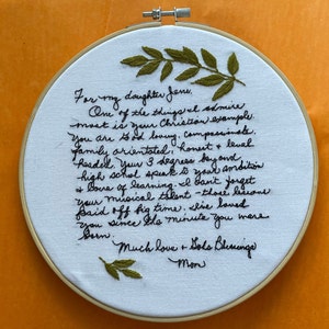 Custom 6 Handwriting Remembrance Embroidery Gift, Memorial Gift image 4