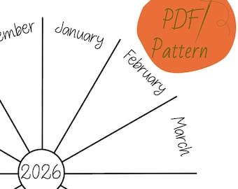 2026 Embroidery Pattern: 365 Days of Stitches Project (Digital Download)