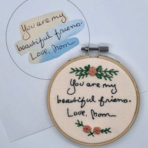 Custom 6 Handwriting Remembrance Embroidery Gift, Memorial Gift image 3