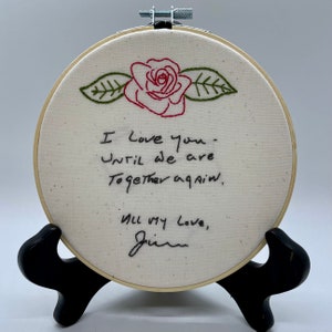 Custom 6 Handwriting Remembrance Embroidery Gift, Memorial Gift image 6