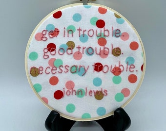 John Lewis Necessary Trouble ... 5" Embroidery Hoop
