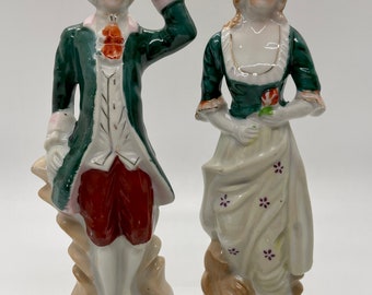 1950s Occupied Japan Colonial Couple Figurine Set