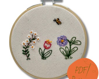 Woodland Friends Mini DIGITAL DOWNLOAD PDF Embroidery Pattern | Beginner Intermediate Embroidery | Beginner Intermediate Embroidery