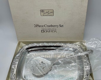 Vintage Oneida Cranberry Set New In Gift Box Silverplate Two Available