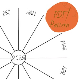 2025 365 Days of Stitches Embroidery Pattern: Abbreviated Lettering (Digital Download)