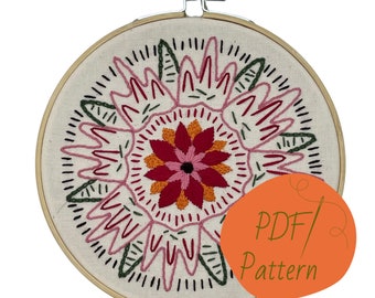 The Mamie Mandala DIGITAL DOWNLOAD Embroidery Pattern