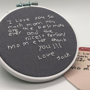 Custom 6 Handwriting Remembrance Embroidery Gift, Memorial Gift image 8