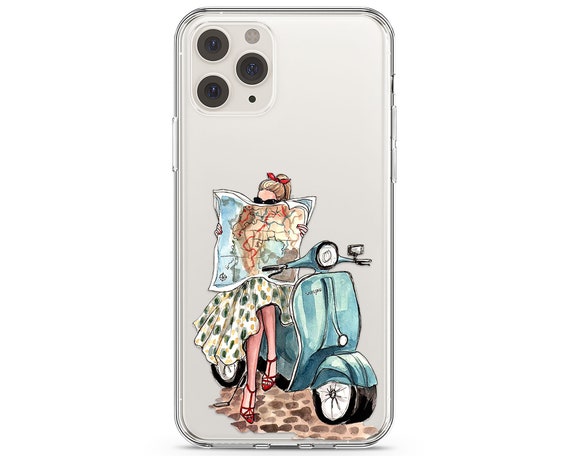 Fashion Iphone Cover Apple X Travel Girl Clear Xs Max 8 Plus Etsy