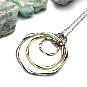 Beautiful Circle Pendant Necklace-  Shipping /Silver Circle/Gold Circle Express Shipping Available. Gift Box Included