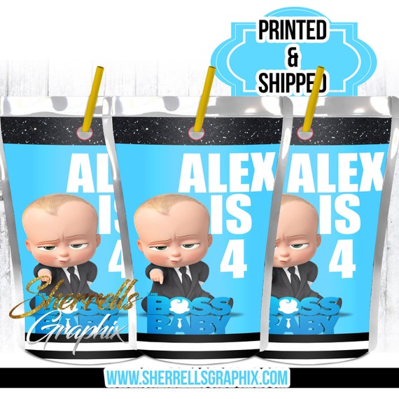 The Boss Baby Theme Birthday Personalized Juice Labels Printed Etsy - roblox theme birthday personalized juice labels printed and etsy