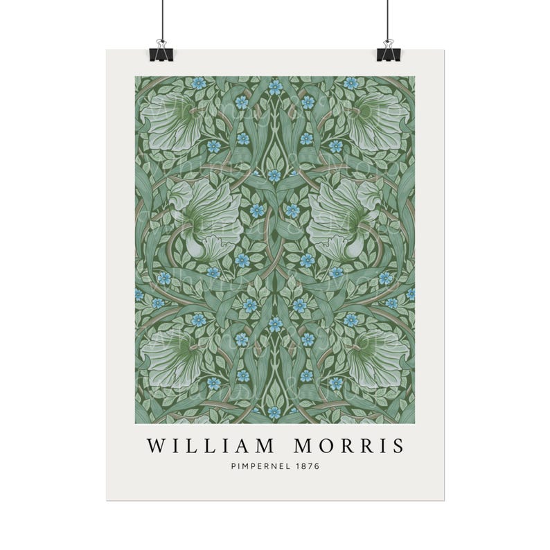 William Morris Pimpernel Botanical Print: Vintage Floral Wall Art in ...