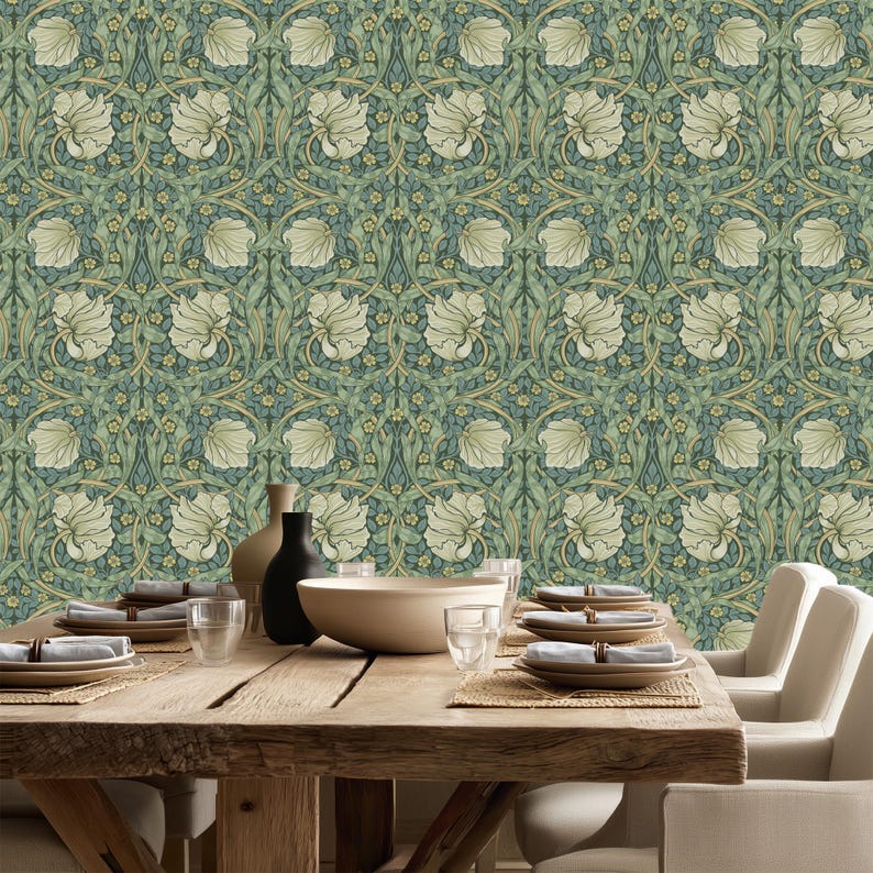 William Morris Pimpernel Wallpaper | Arts and Crafts Botanical Decor ...