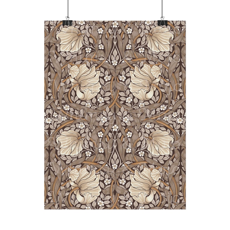 William Morris Pimpernel Botanical Print Vintage Floral Wall Art in ...