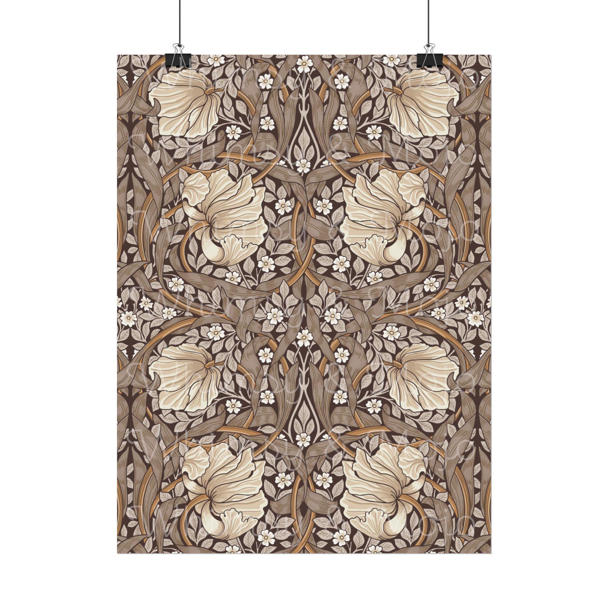 William Morris Pimpernel Botanical Print Vintage Floral Wall Art in ...