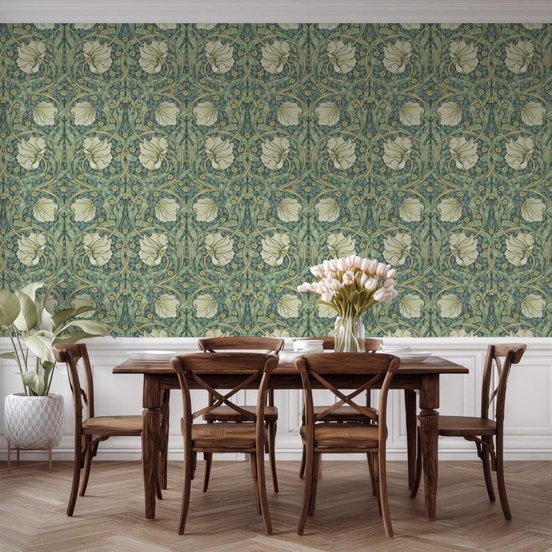 William Morris Pimpernel Wallpaper | Arts and Crafts Botanical Decor ...
