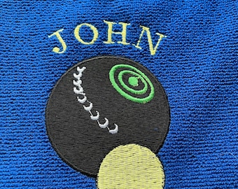 Personalised Crown Green Bowling Towel Father’s Day