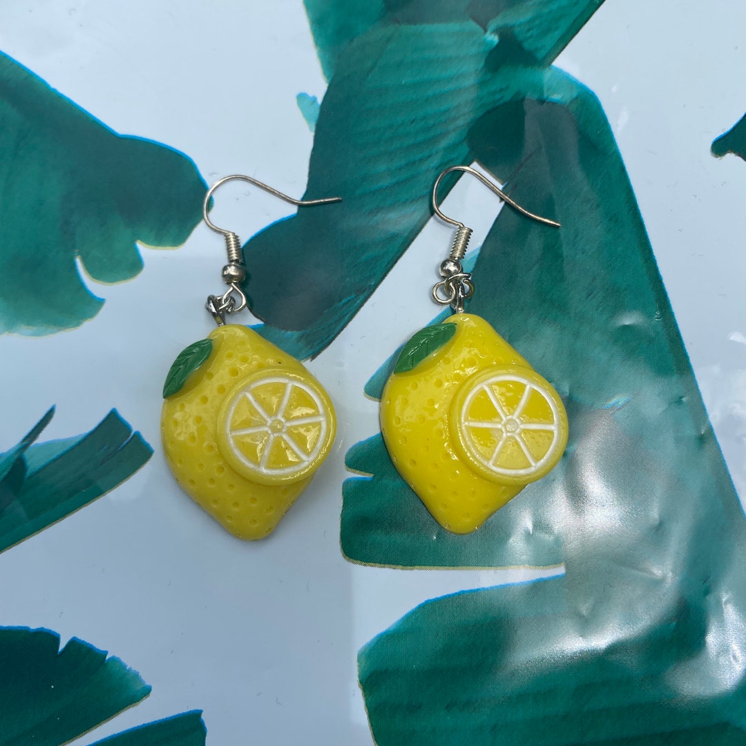 Lemon Earrings Etsy