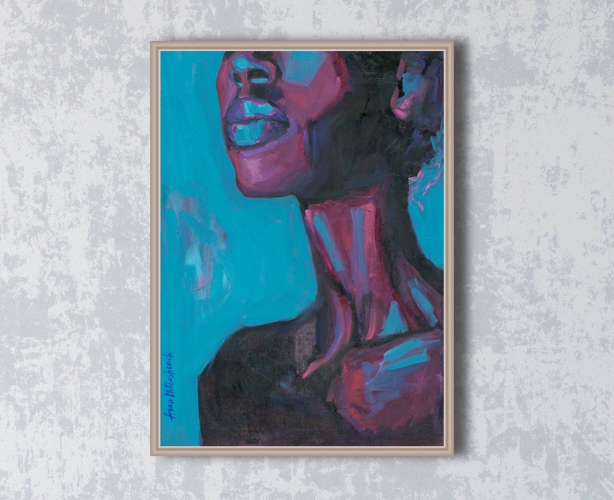 African American Contemporary Wall Art Colorful Modern Etsy