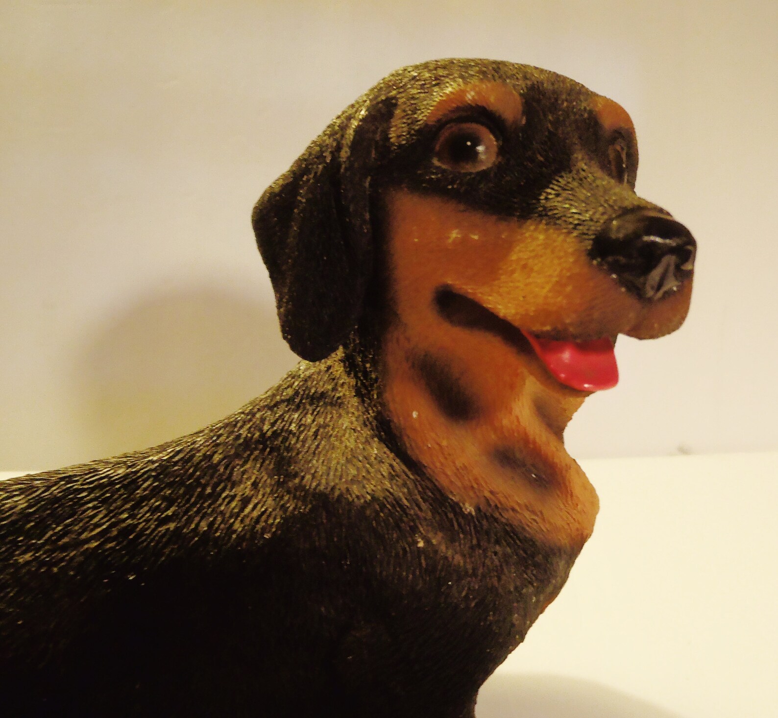 dachshund resin statue