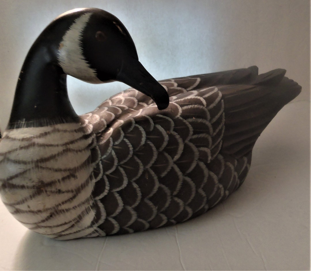 Vintage Canadian Goose Resin Decoy Etsy