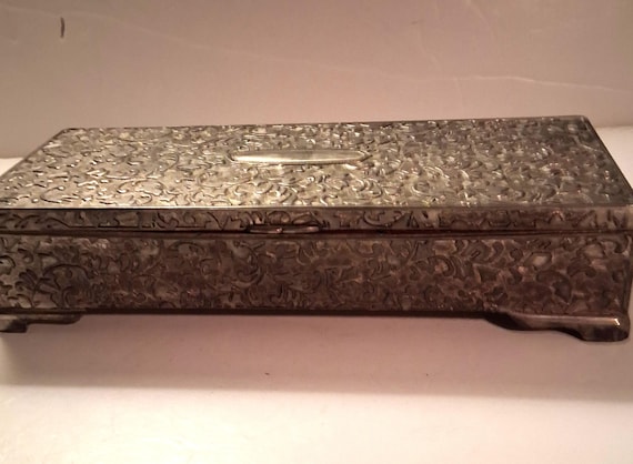 Godinger Art Nouveau Silver Plate Jewelry Box