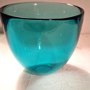 Orrefors Green Scandinavian Art Glass Bowl