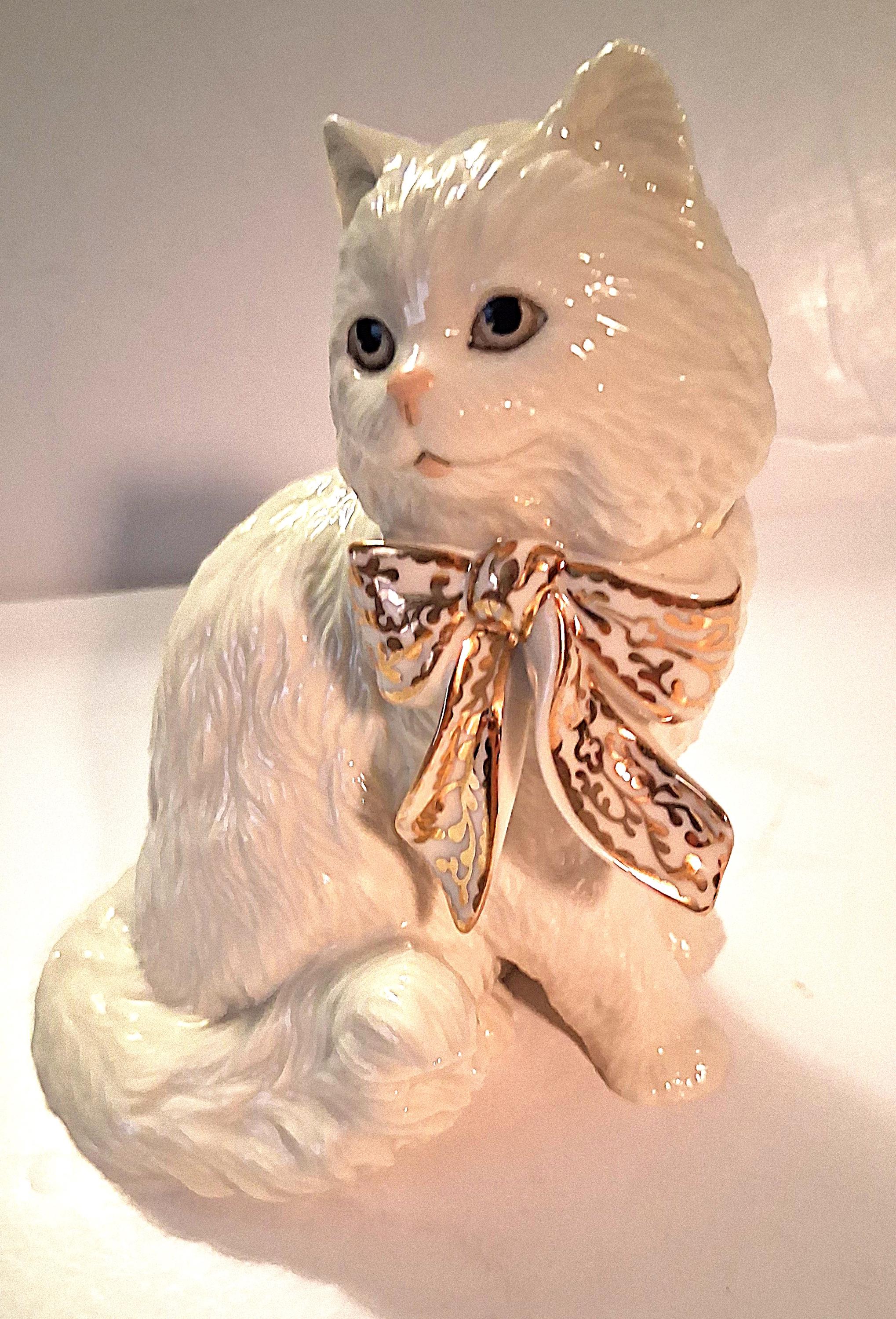 Lenox Cat Figurine - Etsy
