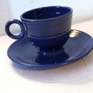 Fiestaware  HL Co  Cup and Saucer - blue