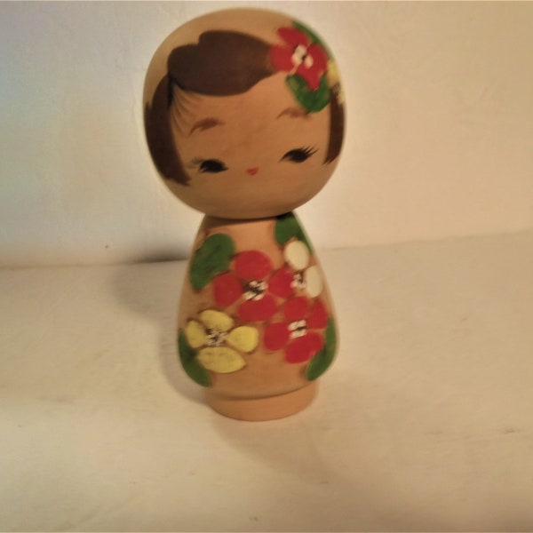 Vintage Japanese Wooden Doll Etsy