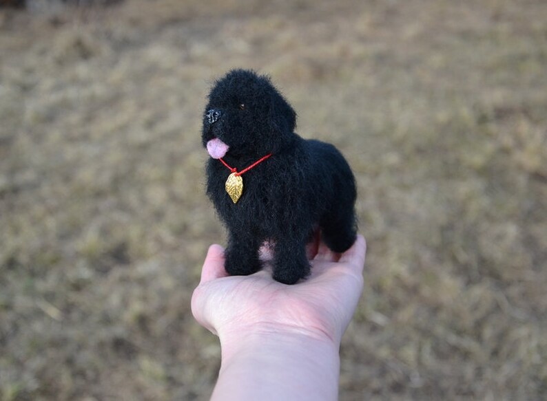Toy to order 10cm Dog breed of Newfoundland. Sculpture of a Etsy