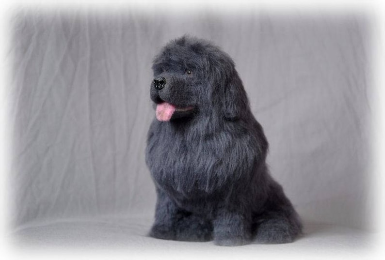 Toy to order 15cm Dog breed of Newfoundland. Sculpture of a Etsy
