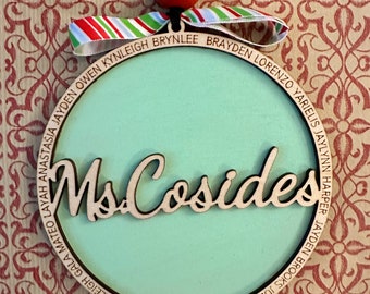 Personalized Teacher Ornament