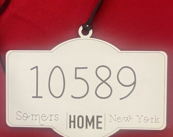 Personalized Home Zip Code Ornament - Whiteboard