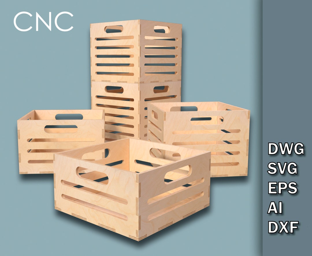 Storage Box Set, 5 Different Size Boxes, CNC Laser Cut Files, DXF, Dwg ...