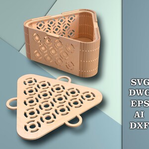 Living Hinge Box, Box With Lid Svg, Flexible Vector Files for Laser Cut ...