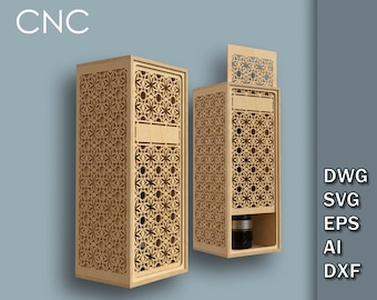Ceremony wine bottle box, cnc laser cutting files, Dwg, Svg, Eps, Ai, Dxf, Wine holder svg, Wooden box for wine bottles, Plywood Wine box