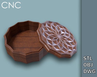 Jewelry storage box stl, Files for 3D Printers, STL models for 3D printing, stl, obj, dwg, Instant download