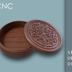 Okrągłe pudełko do przechowywania biżuterii STL, Pudełko na biżuterię na Twoje drobiazgi, Modele STL do druku 3D, stl, obj, dwg, Natychmiastowe pobieranie