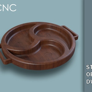 Sectional serving tray, Cheese and snack board, Sectional snack plate, STL models for 3D printing,  stl, obj, dwg