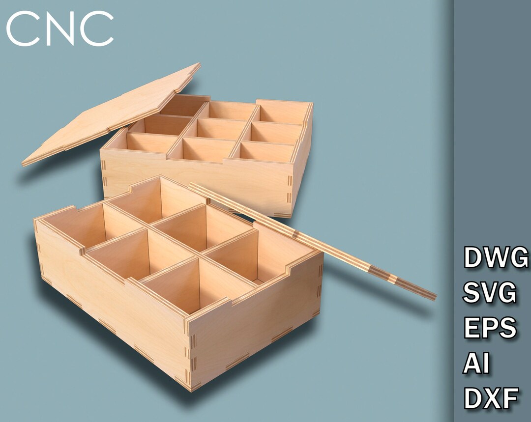 Box With Lid, 2 Boxes of Different Sizes, Storage Box Bundle, CNC Laser